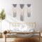 Large Macrame Wall Hanging 43 Inches Natural Cotton Rope Handmade Macrame Wall Decor - Gray and Off White
